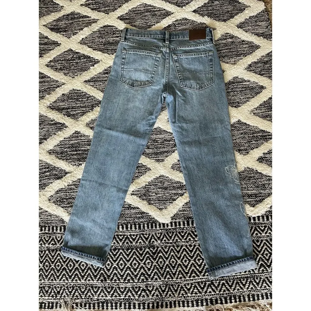 LUCKY BRAND SIENNA SLIM EMBROIDERED FLORAL BOYFRIEND JEAN NWOT SIZE 00/24 - Picture 7 of 8